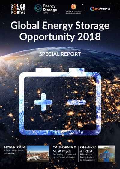 Global Energy Storage Opportunity 2018 front cover