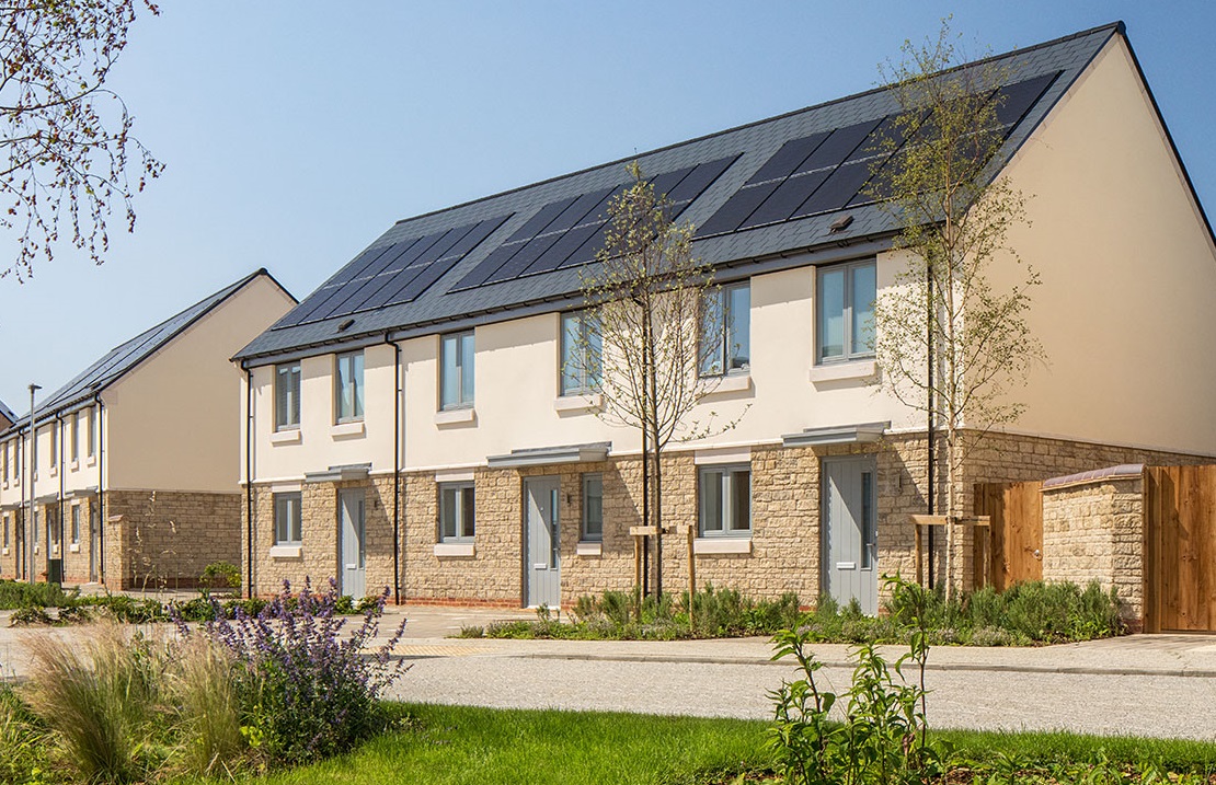 The Complete In-roof Solar system in action at the Elmsbrook housing development in Bicester. Image: HBS New Energies. 